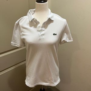 Lacoste white polo